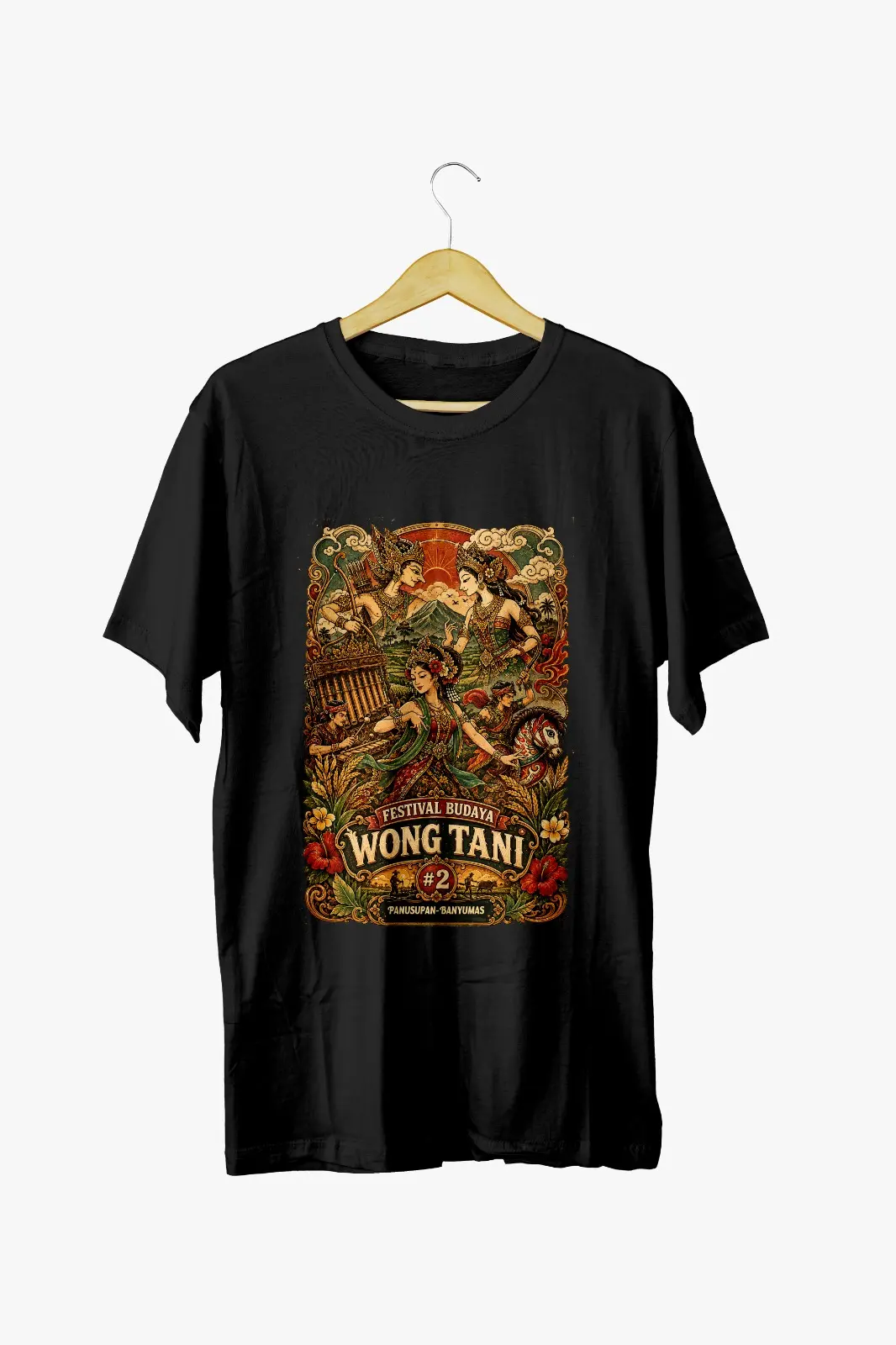 Kaos Festival Wong Tani #2 (Warna Sage Green - Depan)