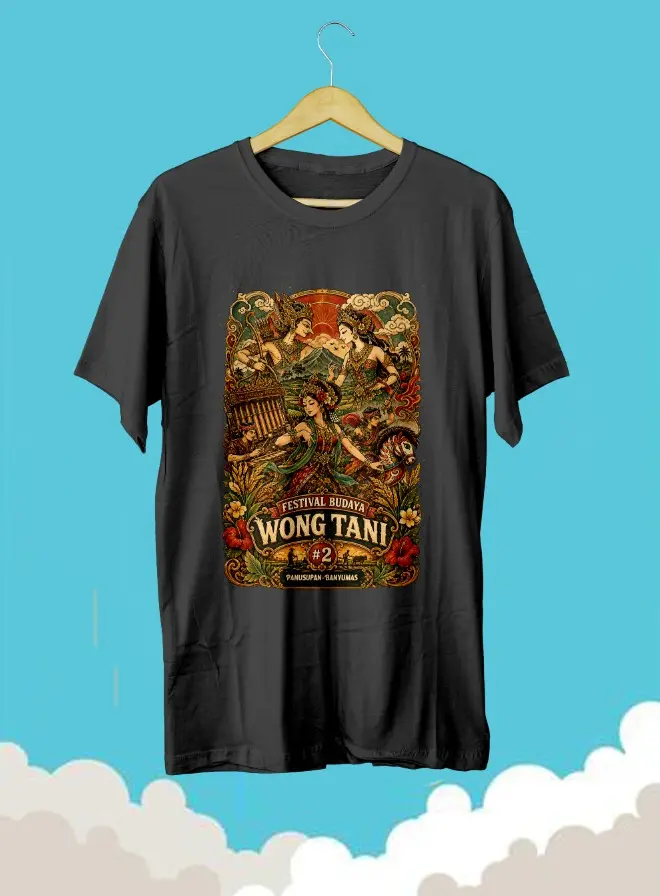 Kaos Festival Wong Tani #2 (Detail Sablon Dada)