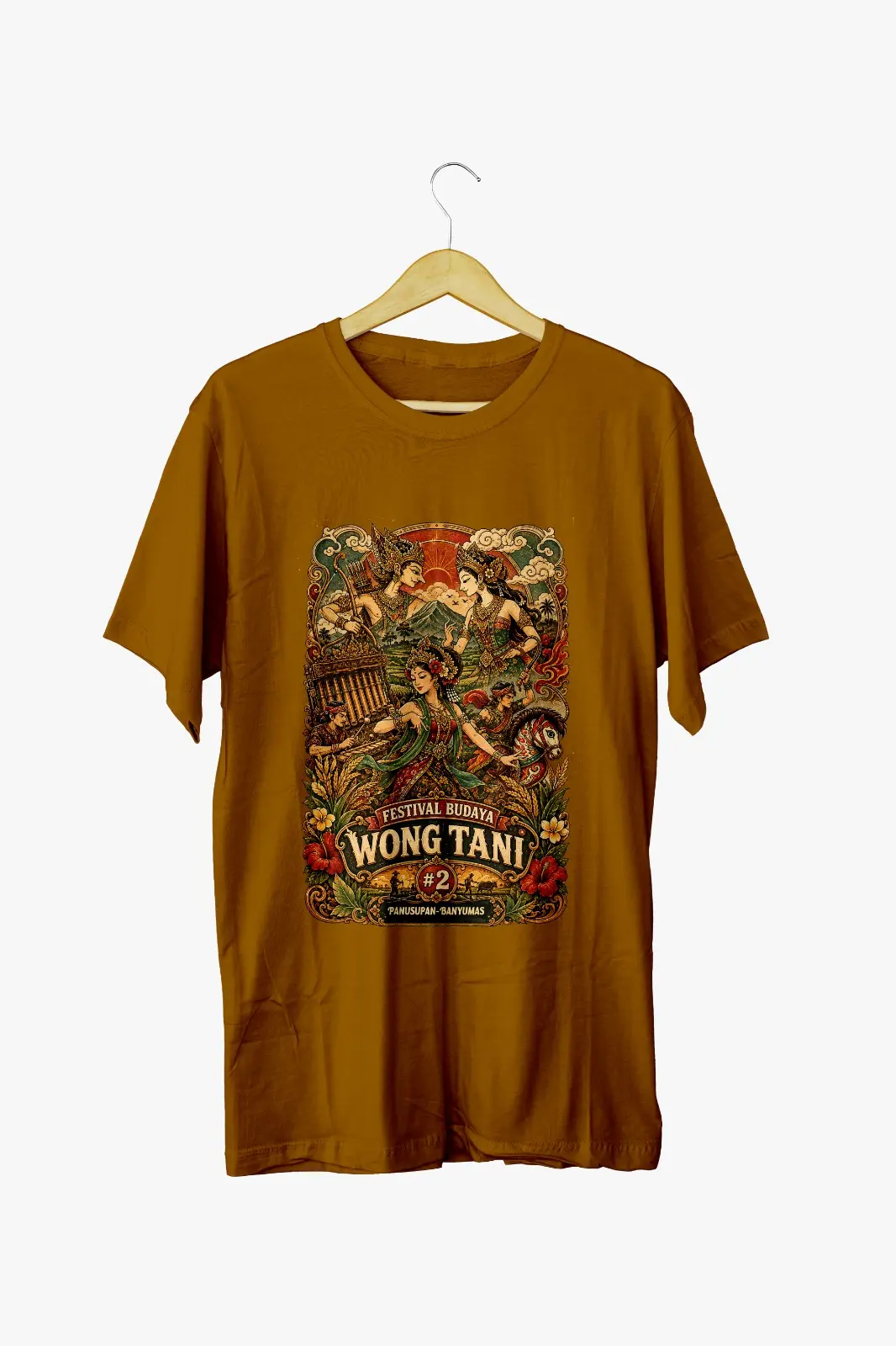 Kaos Festival Wong Tani #2 (Warna Terakota - Depan)