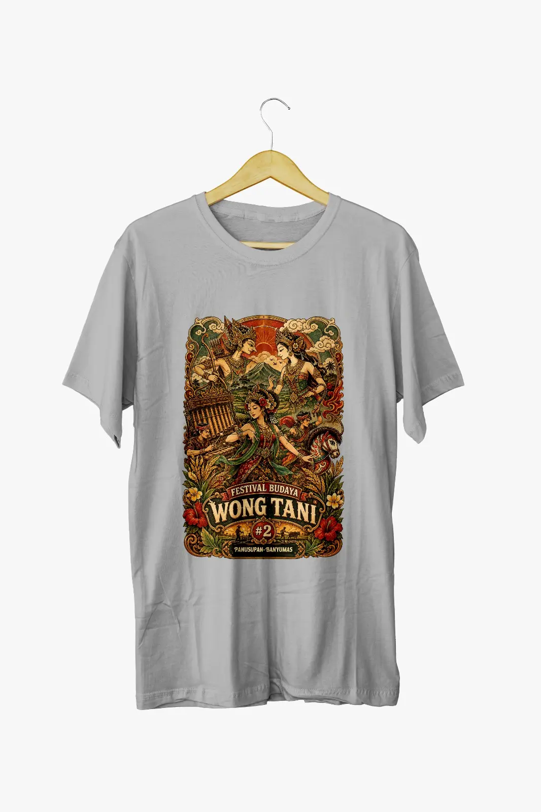 Kaos Festival Wong Tani #2 (Detail Sablon Terakota)
